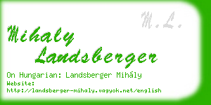 mihaly landsberger business card